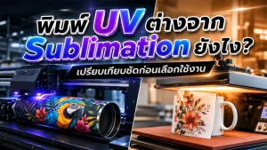 พิมพ์ UV ต่างจาก Sublimation ยังไง? เปรียบเทียบชัดก่อนเลือกใช้งาน