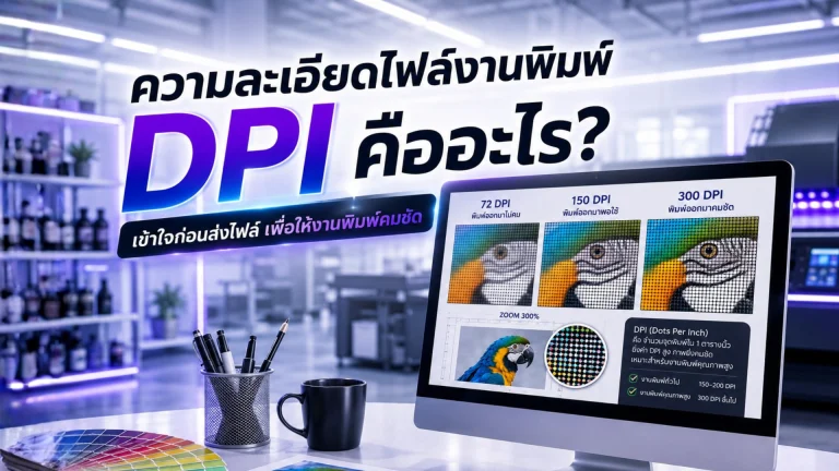 ความละเอียดไฟล์งานพิมพ์ DPI คืออะไร และทำไมถึงเป็นมาตรฐานสำคัญก่อนสั่งพิมพ์