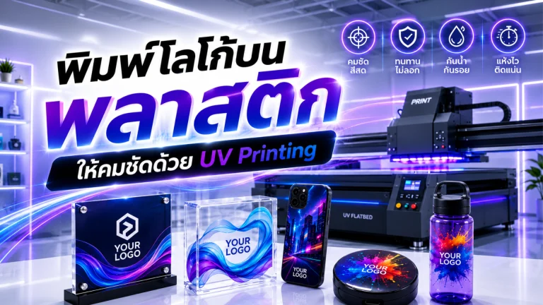 ภาพปกบทความพิมพ์โลโก้บนพลาสติกให้คมชัดด้วย UV Printing