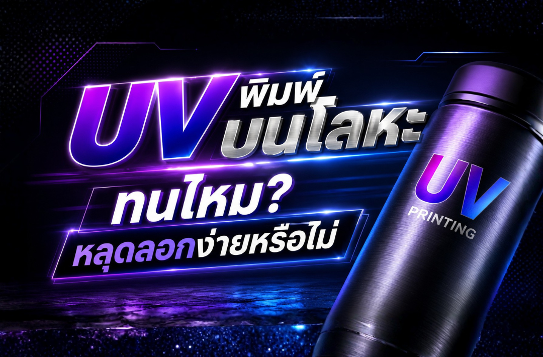 พิมพ์ UV บนโลหะ ทนไหม และหลุดลอกง่ายหรือไม่ พร้อมตัวอย่างงานพิมพ์ UV บนพื้นผิวโลหะ